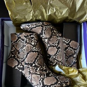 Snakeskin Ankle Boots